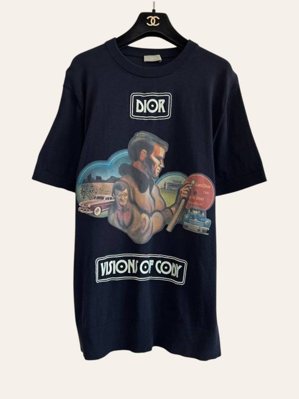 Dior X Jack Kerouac Embroidered Logo Top