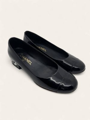 Chanel CC Pearl Pump Size 36
