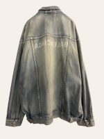 Balenciaga Oversized Logo Denim Jacket