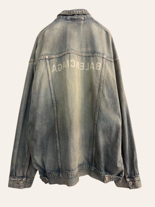 Balenciaga Oversized Logo Denim Jacket