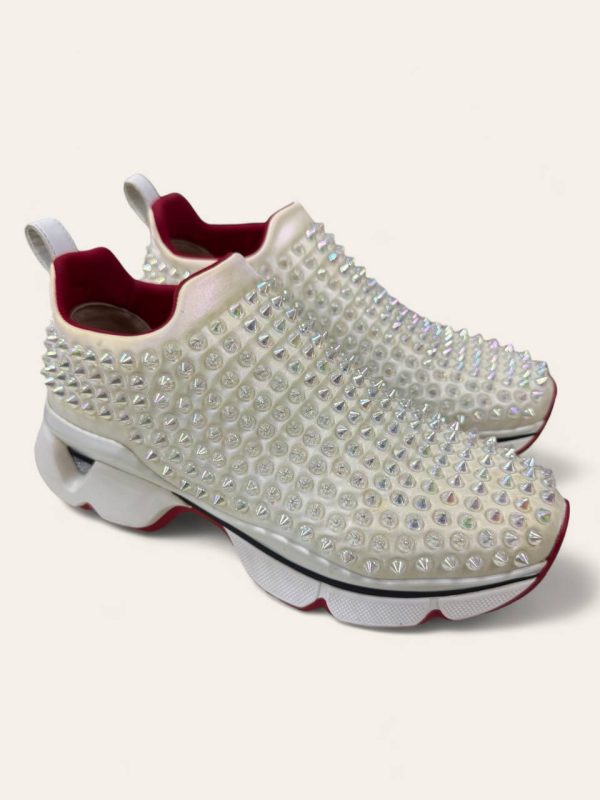 Christian Louboutin Neoprene Spike Sock Sneaker Size 37