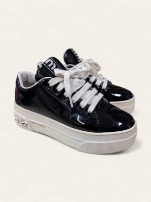 Miu Miu Patent Platform Sneaker Size 35