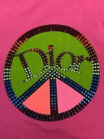 Dior Rhinestone Logo Sleeveless Top
