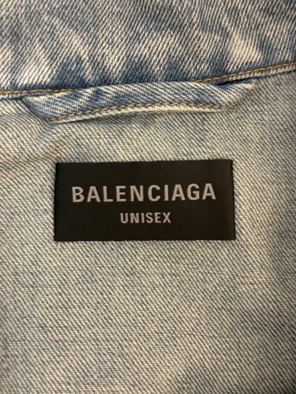 Balenciaga Oversized Logo Denim Jacket