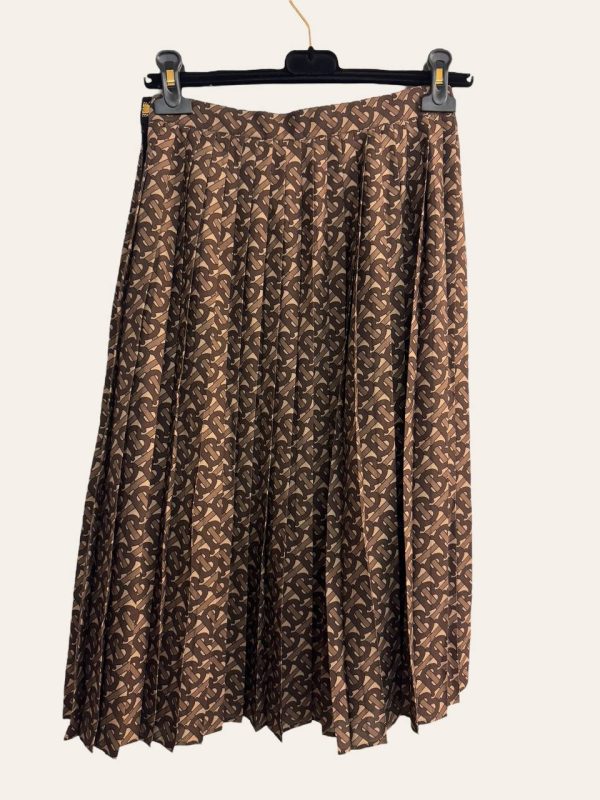 Burberry Logo Silk Skirt