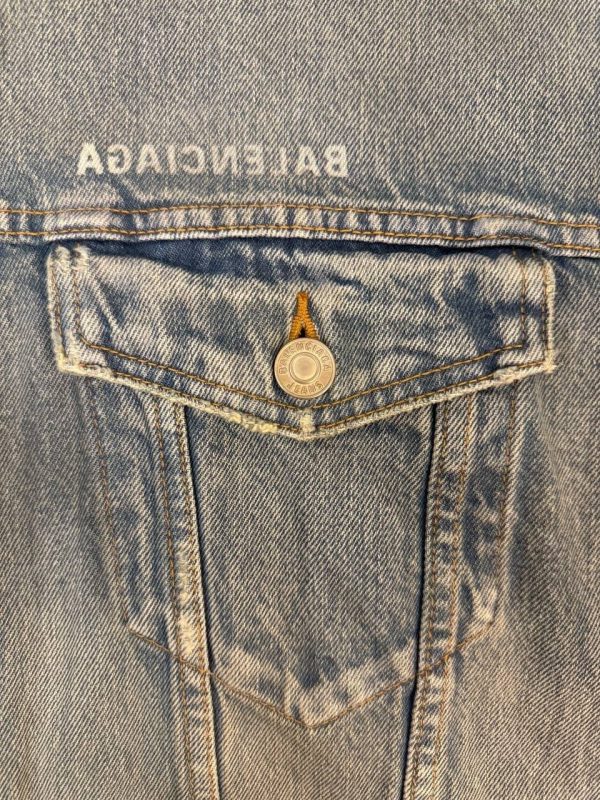 Balenciaga Oversized Logo Denim Jacket