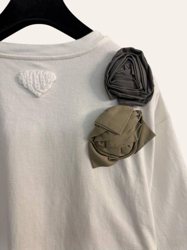 Prada Flower Detail Cardigan Shirt