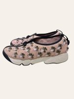 Dior Pink Mesh Fusion Embellished Sneaker Size 36