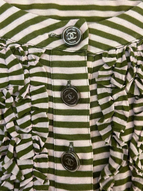 Chanel CC Striped Sleeveless Top