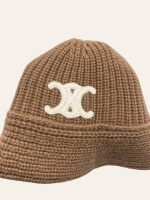 Celine Cashmere Triomphe Cloche Beanie