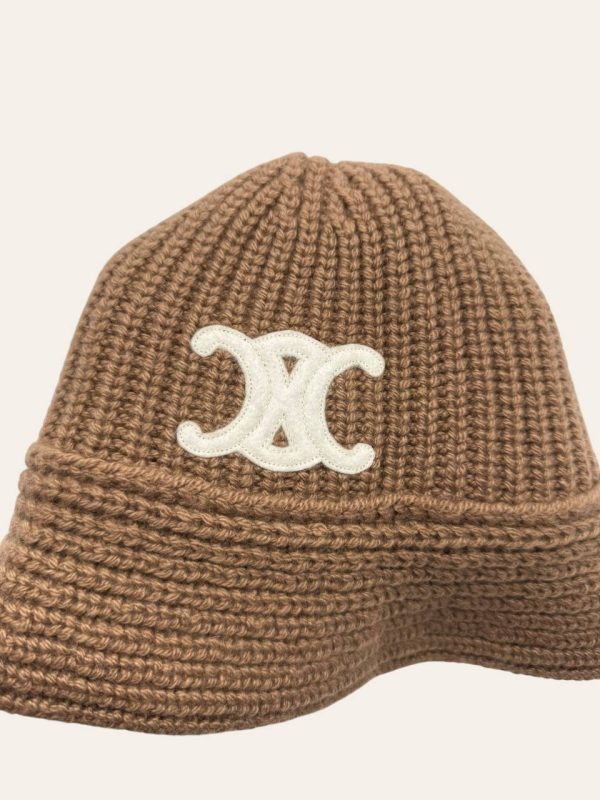Celine Cashmere Triomphe Cloche Beanie