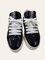 Miu Miu Patent Platform Sneaker Size 35
