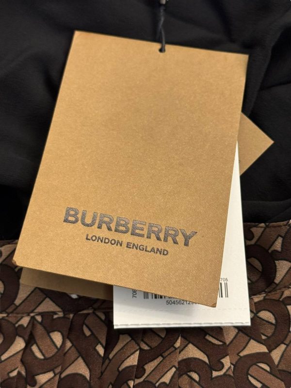 Burberry Logo Silk Skirt