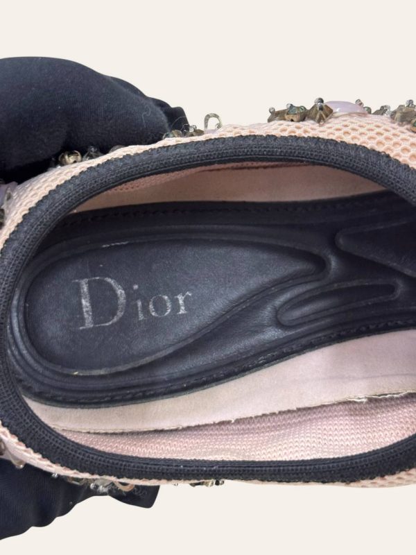 Dior Pink Mesh Fusion Embellished Sneaker Size 36
