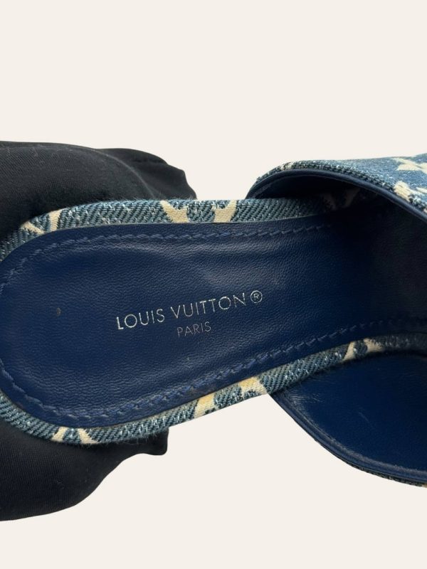 Louis Vuitton Denim Monogram Heel Size 37.5
