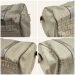 Fendi Metallic Zucca Boston Bag