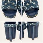 Louis Vuitton Denim Monogram Heel Size 37.5