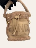 Fendi Mon Tresor Shearling Bucket Bag