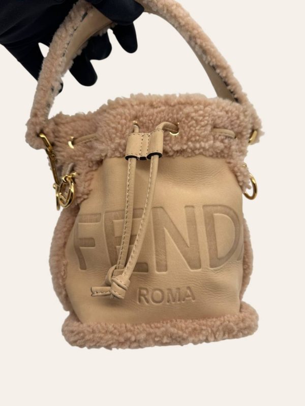 Fendi Mon Tresor Shearling Bucket Bag