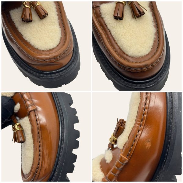 Celine Margaret Tassel Shearling Loafer Size 37