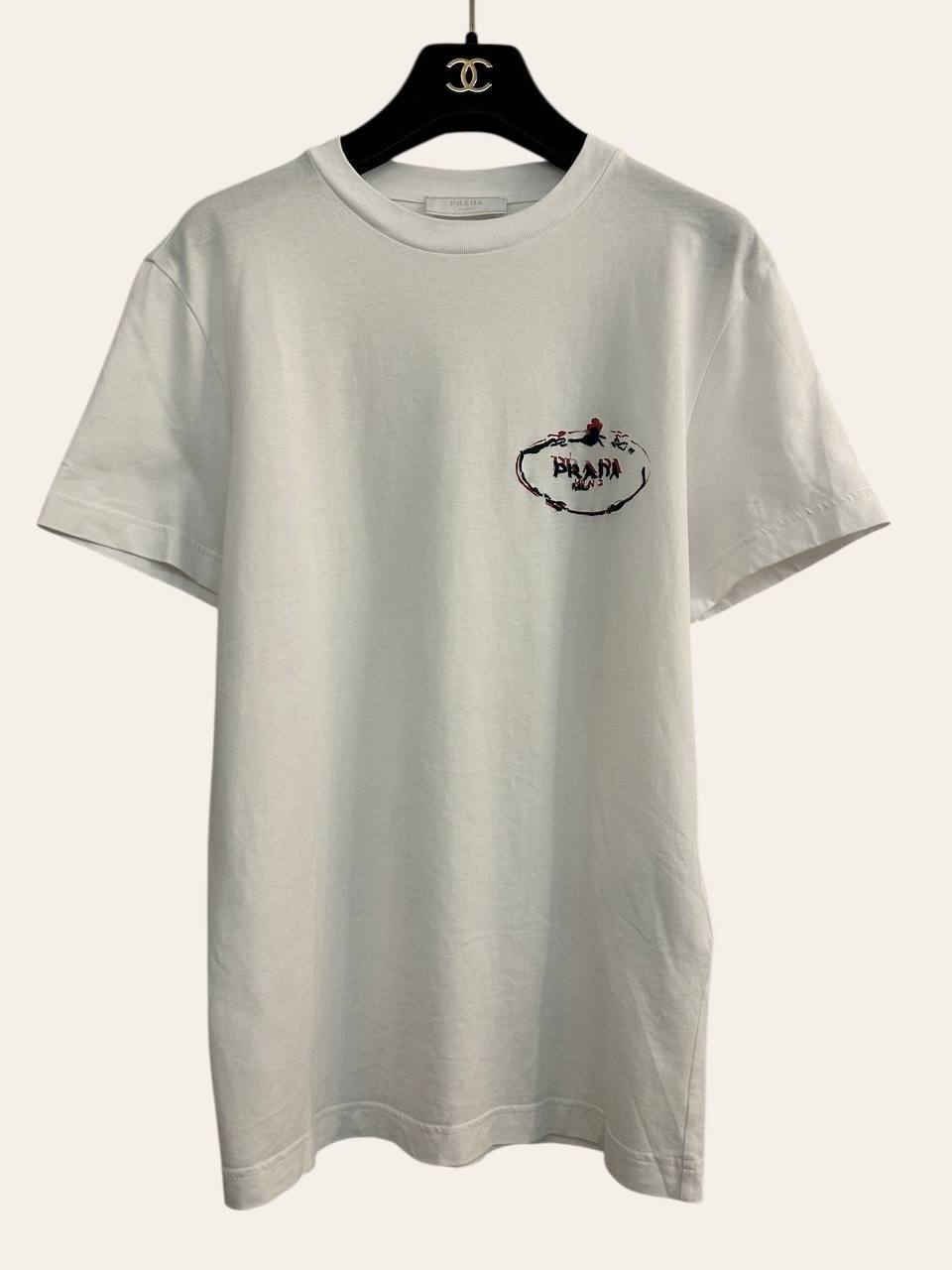 Prada Embroidered Logo T-Shirt