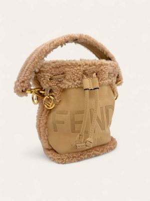 Fendi Mon Tresor Shearling Bucket Bag