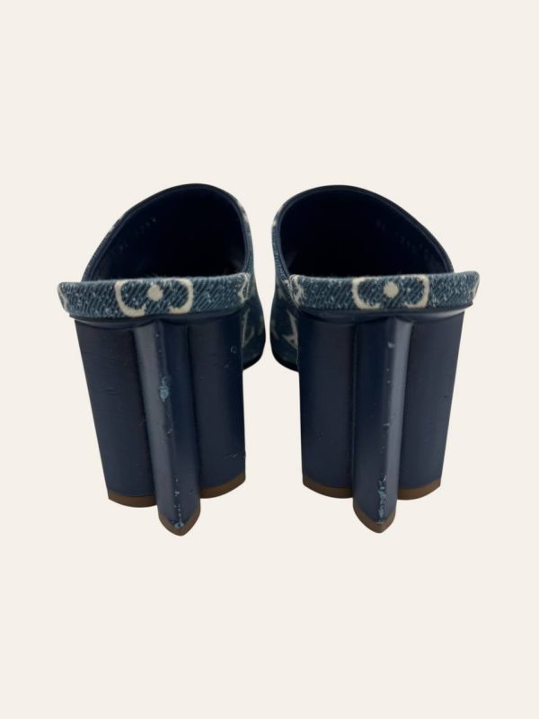 Louis Vuitton Denim Monogram Heel Size 37.5