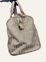 Fendi Metallic Zucca Boston Bag