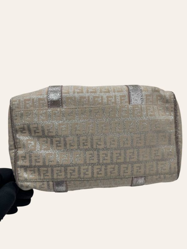 Fendi Metallic Zucca Boston Bag