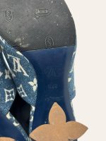 Louis Vuitton Denim Monogram Heel Size 37.5