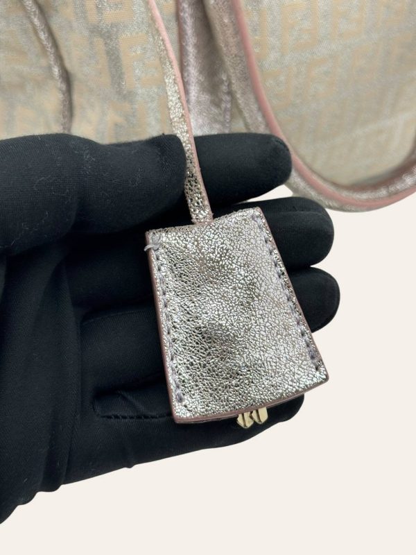 Fendi Metallic Zucca Boston Bag
