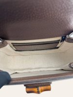 Gucci Jumbo GG Monogram Bamboo Top Handle 2 Way Bag