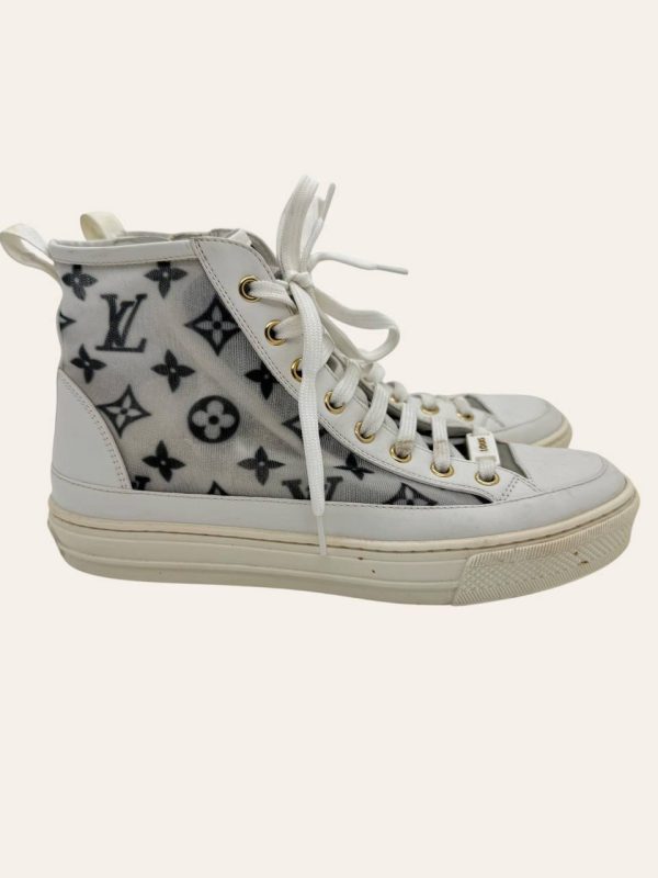 Louis Vuitton Monogram Mesh High Cut Sneaker Size 36.5