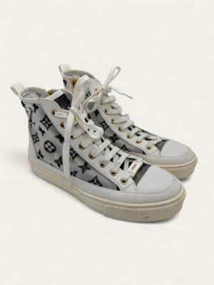 Louis Vuitton Monogram Mesh High Cut Sneaker Size 36.5