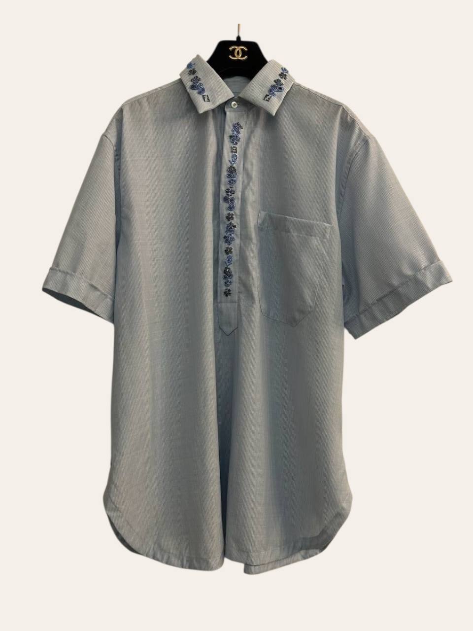 Fendi Embellished Logo Shirt