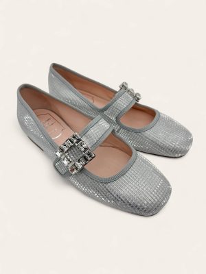 Roger Vivier Tres Vivier Strass Flats Size 35.5