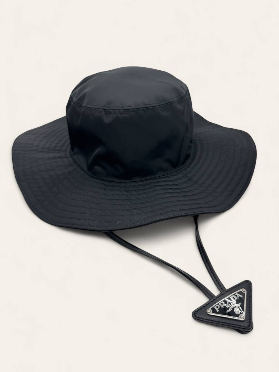 Prada Nylon Bucket Hat with Strap