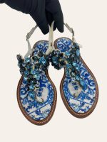 Dolce & Gabbana Majolica Embellished Sandal Size 36.5