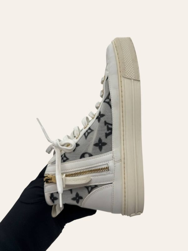 Louis Vuitton Monogram Mesh High Cut Sneaker Size 36.5