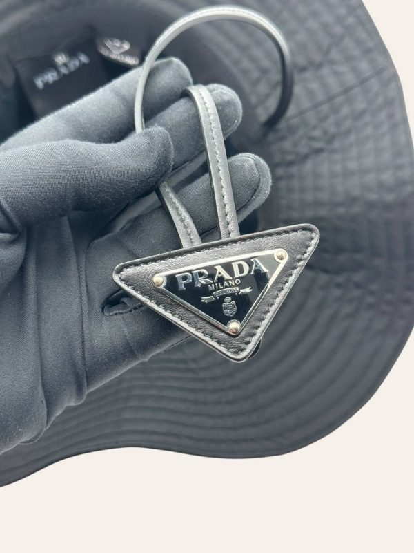 Prada Nylon Bucket Hat with Strap