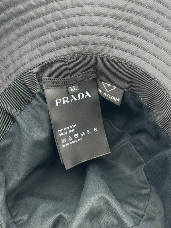 Prada Nylon Bucket Hat with Strap