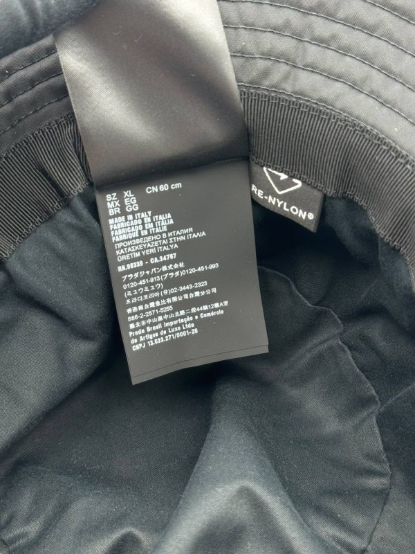 Prada Nylon Bucket Hat with Strap