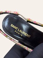 Saint Laurent Vesper Tweed Slingback Heels Size 37.5