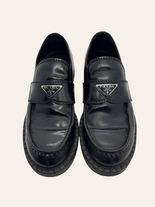 Prada Brushed Leather Loafer Size 41