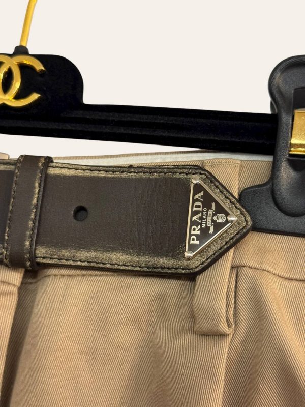 Prada Logo Belted Shorts