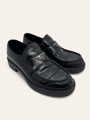 Prada Brushed Leather Loafer Size 41