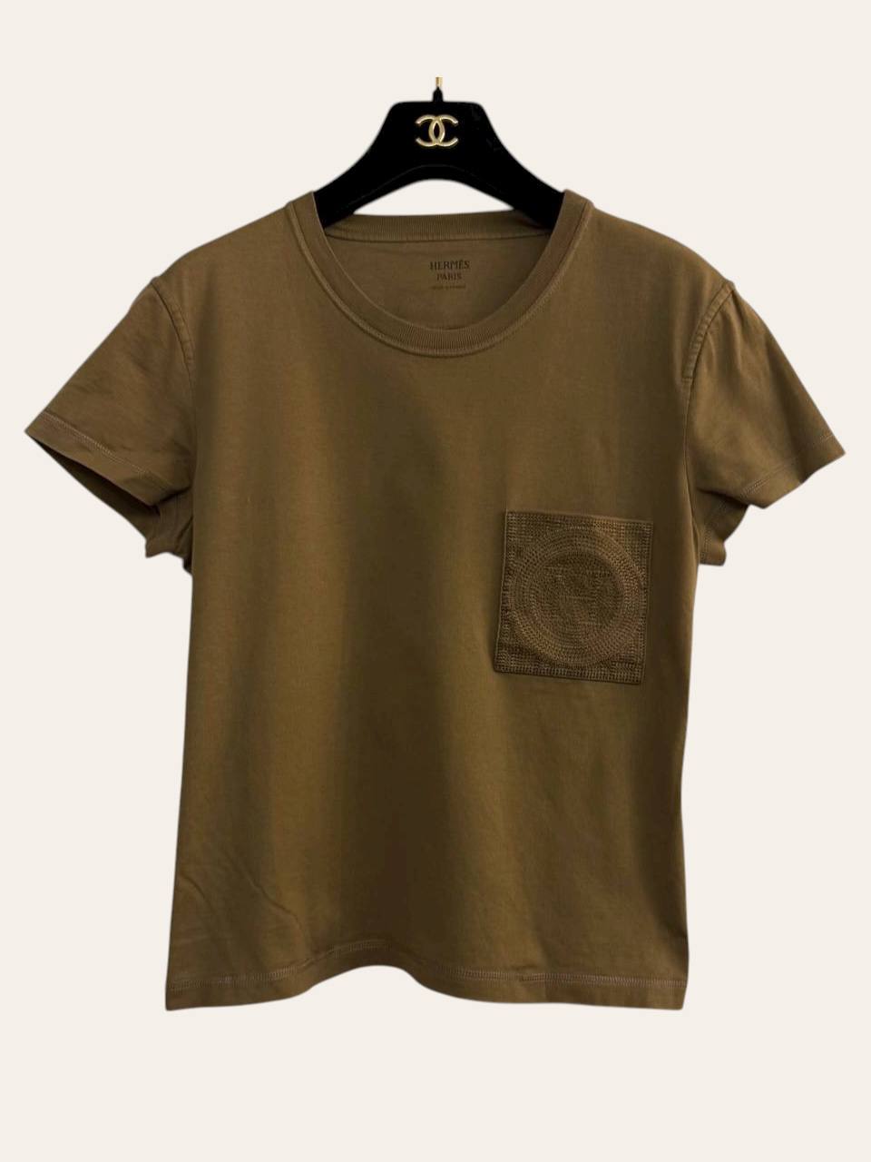 Hermes Pocket Embroidered T-Shirt