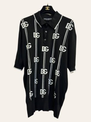 Dolce and Gabbana Silk Polo T-Shirt