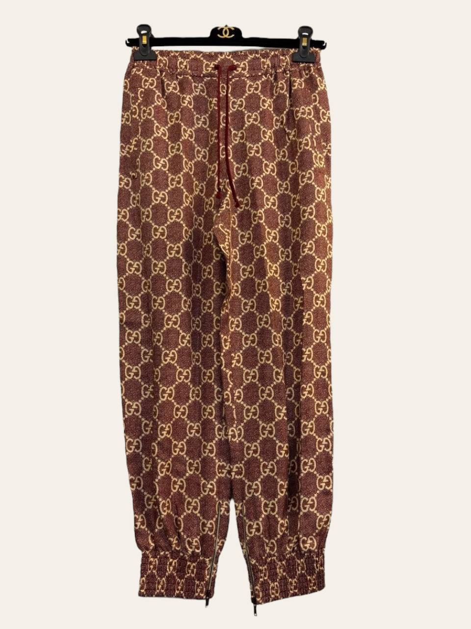 Gucci Monogram Silk Pants