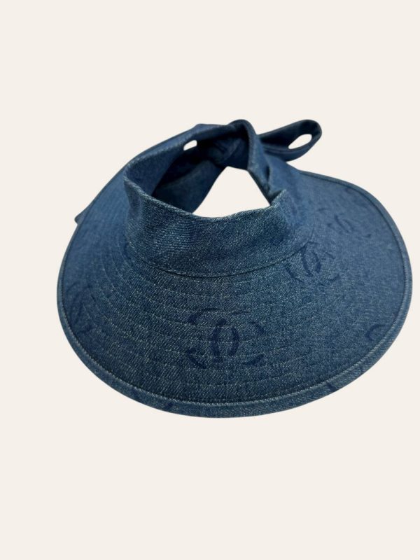 Chanel Denim Visor Hat